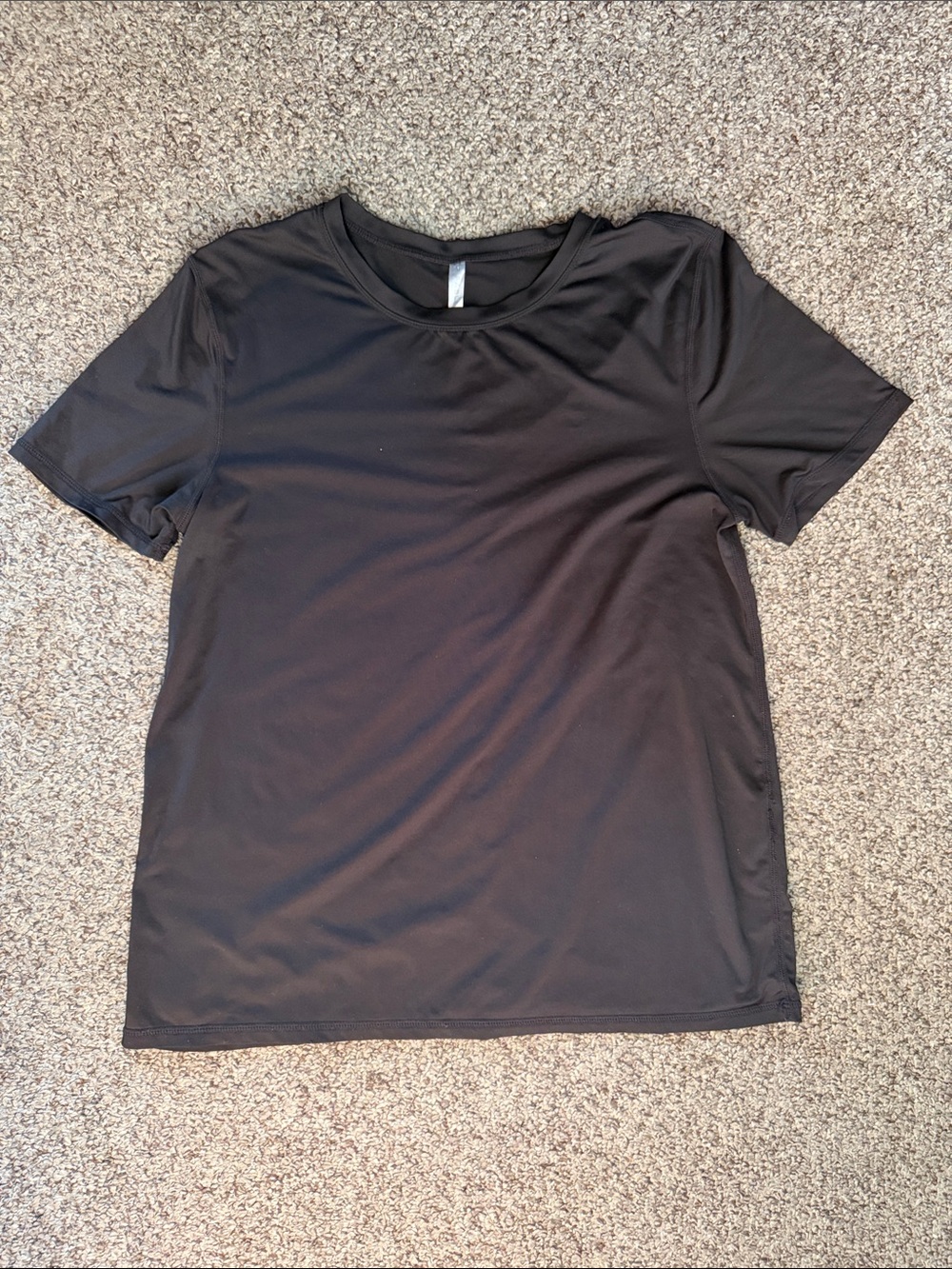 Fabletics Women's Black Short Sleeve Crewneck, performance material